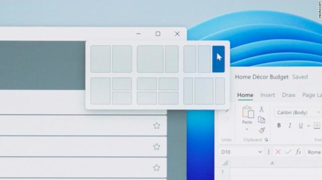 Los nuevos "diseños instantáneos" facilitarán a los usuarios de Windows la navegación entre varias aplicaciones abiertas a la vez.