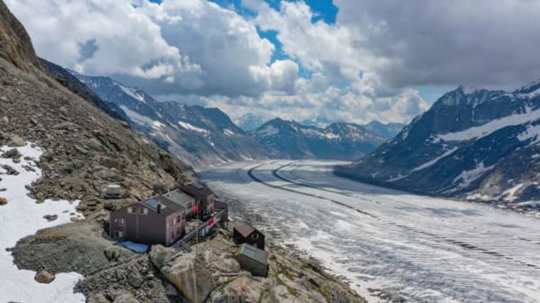 Glaciar adyacente: cabaña Konkordia. Promoción de Valais / Wallis