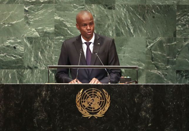 Jovenel Moïse habla durante la Asamblea General de la ONU de 2018.
