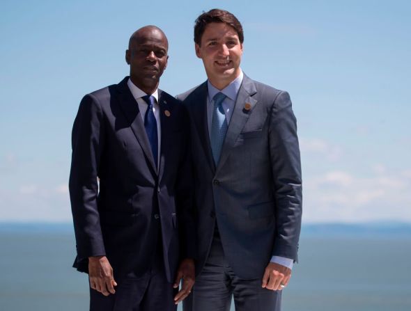 Jovenel Moïse junto a Justin Trudeau, primer ministro de Canadá, durante un encuentro de 2017.