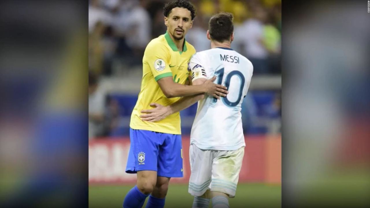 CNNE 1028025 - scaloni y marquinhos calientan la final de copa