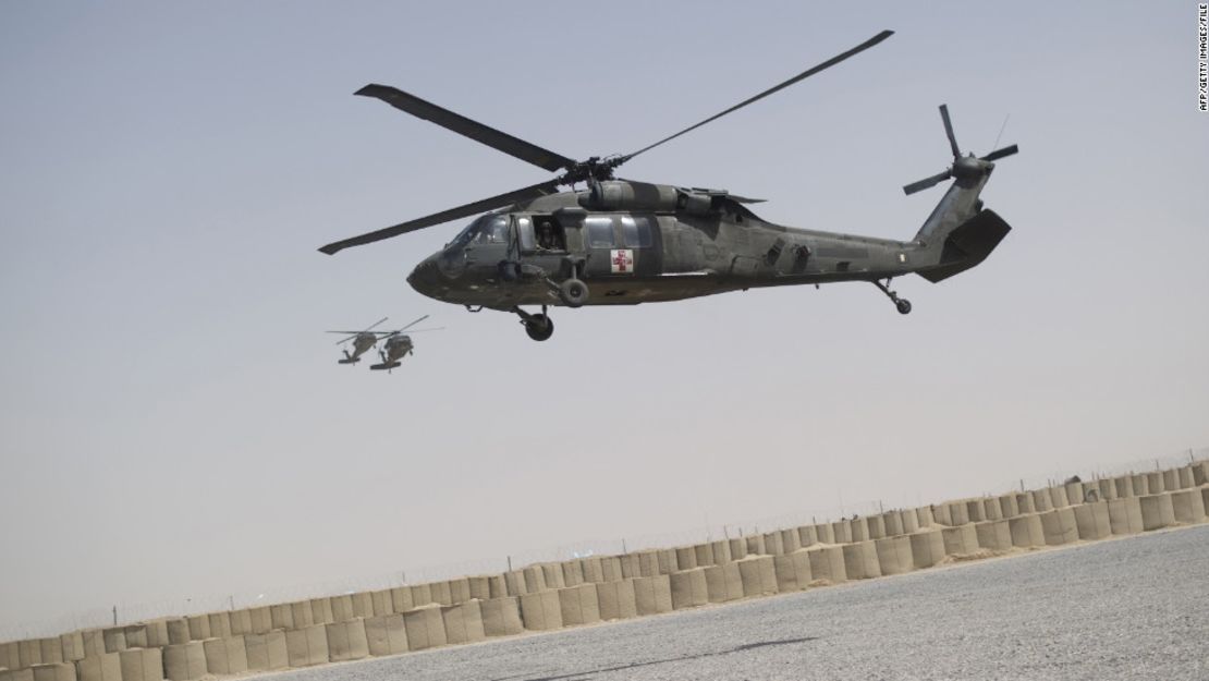 Un helicóptero UH-60 Blackhawk de evacuación médica en la provincia de Kandahar, Afganistán, el 22 de agosto de 2011.