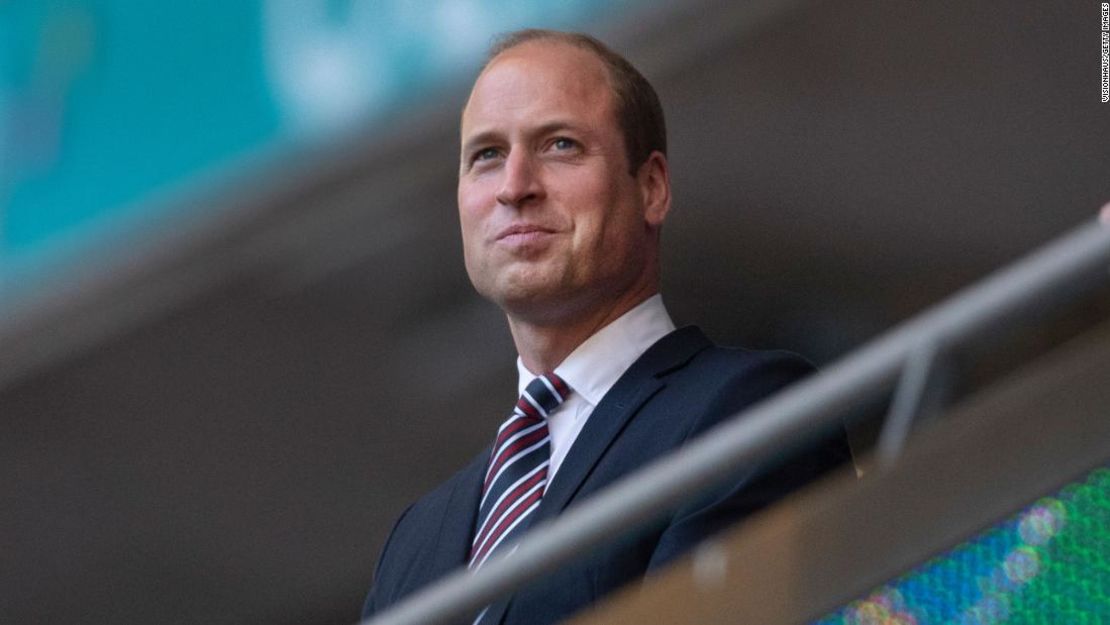 Foto de archivo. El príncipe William mira la semifinal de la Eurocopa 2020 entre Inglaterra y Dinamarca.