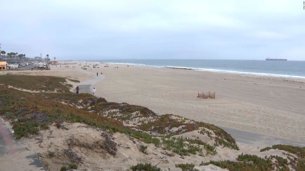 CNNE 1030934 - cierran tramo de playa en los angeles