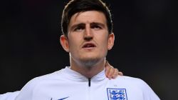 PRAGUE, CZECH REPUBLIC - OCTOBER 11:  Harry Maguire of England sings the national anthem during the UEFA Euro 2020 qualifier between Czech Republic and England at Sinobo Stadium on October 11, 2019 in Prague, Czech Republic.