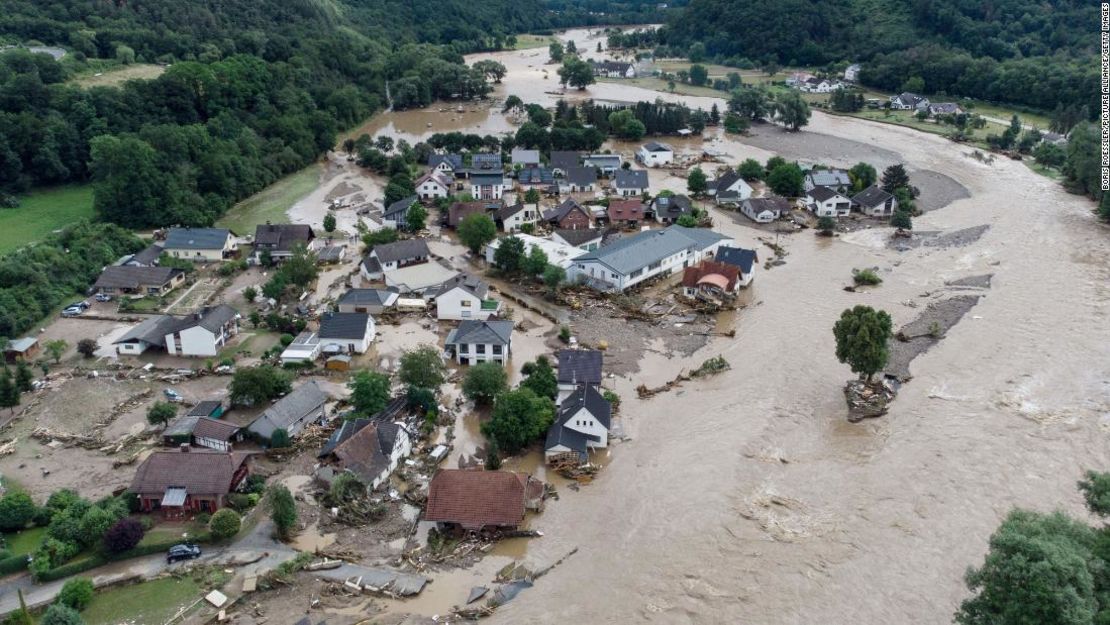 El pueblo alemán de Insol, en Renania-Palatinado, quedó inundado tras las fuertes lluvias.