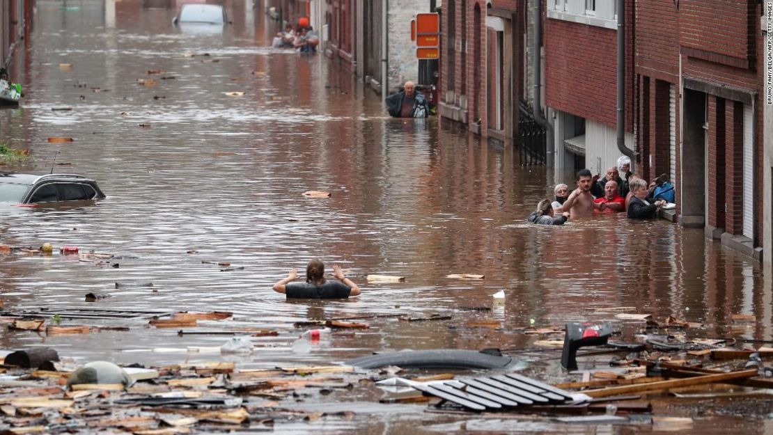 Lieja, en Bélgica, se vio severamente afectada por las inundaciones.