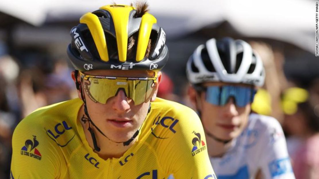 El rival más cercano de Tadej Pogacar durante el Tour fue el danés Jonas Vingegaard (a la derecha), del equipo Jumbo Visma, que terminó segundo.