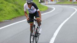 OYAMA, JAPAN - JULY 24: Richard Carapaz of Team Ecuador in the breakaway during the Men's road race at the Fuji International Speedway on day one of the Tokyo 2020 Olympic Games on July 24, 2021 in Oyama, Shizuoka, Japan.