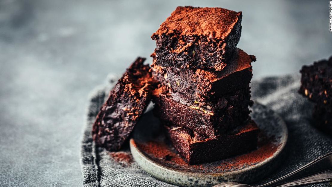 El calabacín es el ingrediente secreto de estos brownies de chocolate.