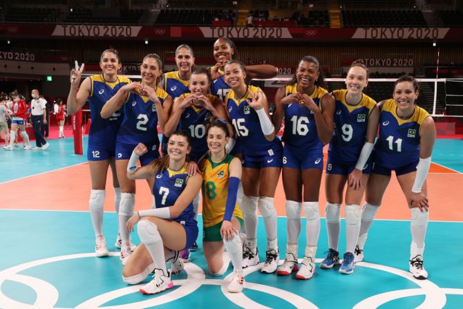 La selección femenina brasileña de voleibol se llevó la plata.
