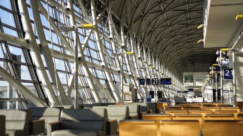 9. Aeropuerto Internacional de Kansai (KIX): Japón tiene la mayor cantidad de aeropuertos en la lista de los 'mejores del mundo' de este año, con tres lugares. Kansai, que sirve al área de Osaka, aterrizó en el noveno lugar. Shutterstock