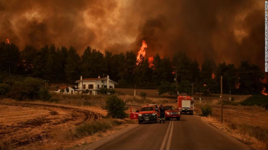 Eubea está en primera línea de los devastadores incendios forestales que asolan Grecia.