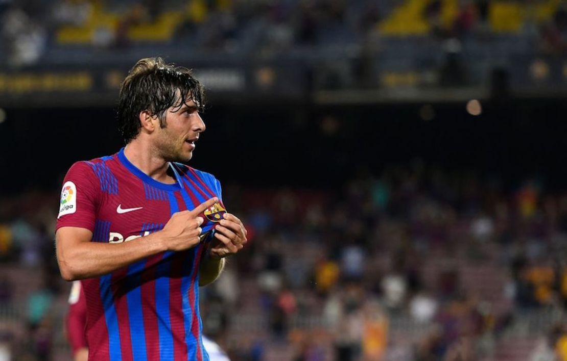 Sergi Roberto celebra su anotación.