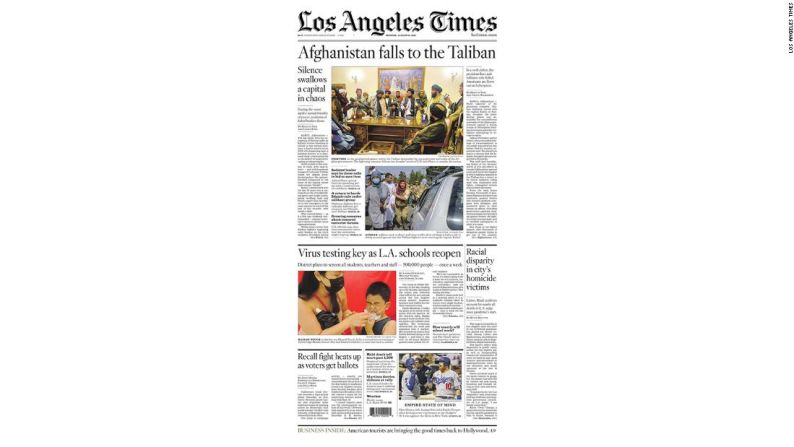 Los Angeles Times: Afganistán cae ante los talibanes