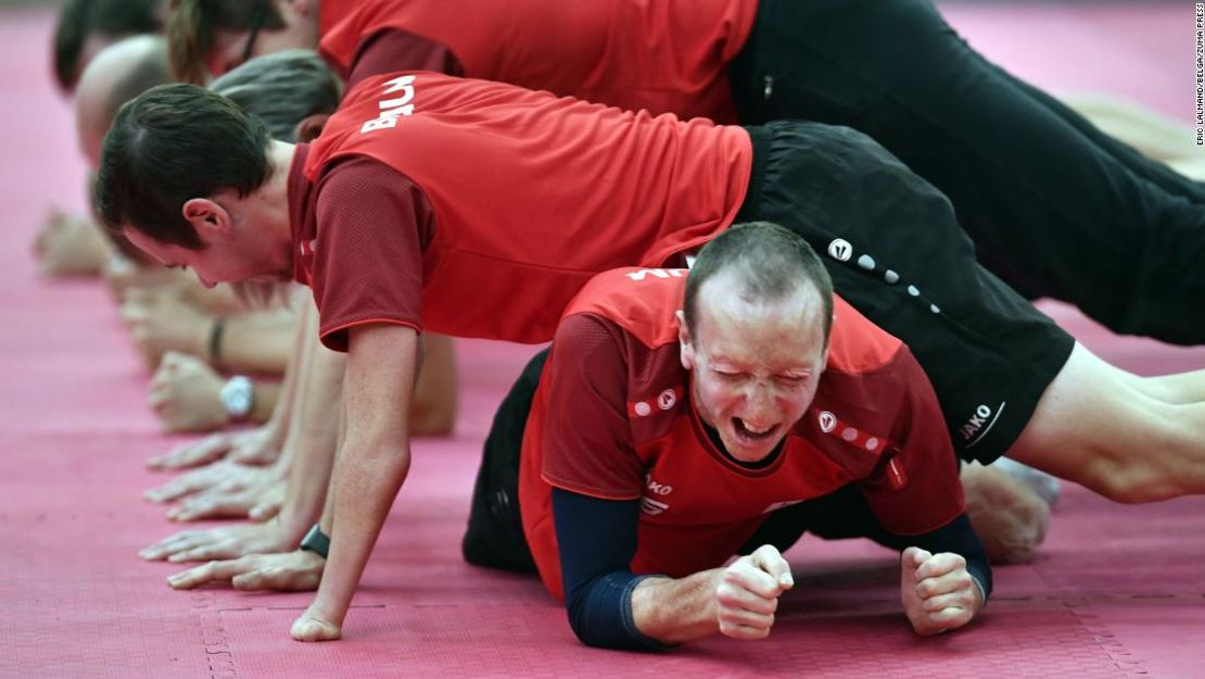 El ciclista paralímpico Diederick Schelfhout fotografiado durante en el campo de entrenamiento de los atletas del Equipo Paralímpico de Bélgica, el 29 de octubre de 2019, en París Francia.