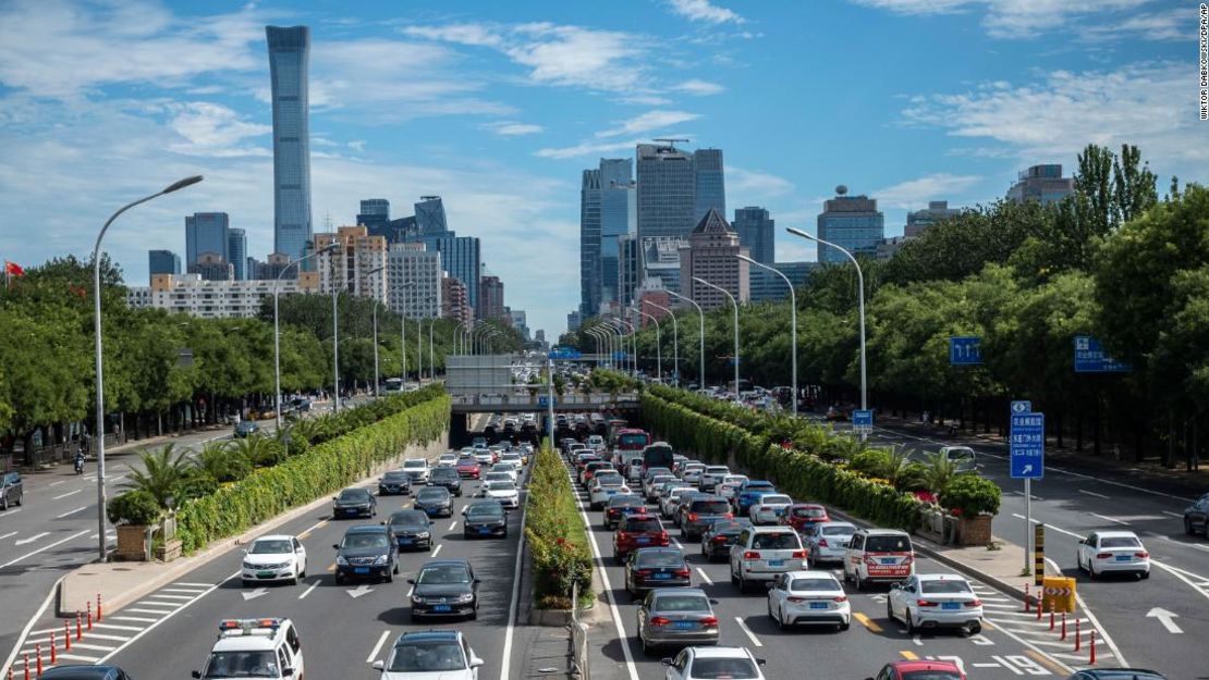 El cielo de Beijing fotografiado el 30 de julio de 2021.