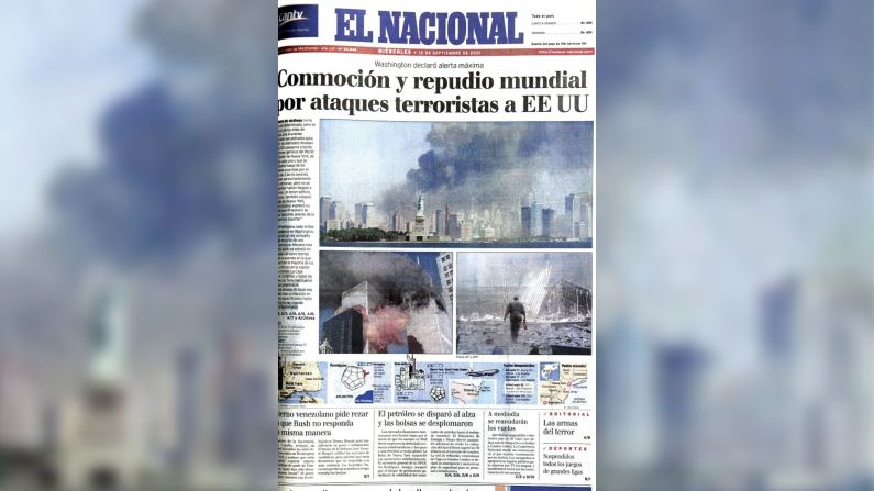 El Nacional, de Venezuela, elaboró una portada informativa.