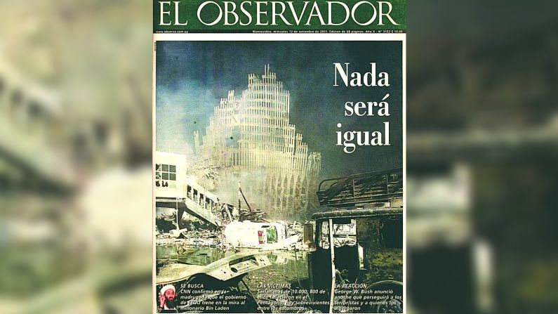 Una imagen apocalíptica eligió el diario El Obsrvador, de Uruguay, y el título: "Nada será igual".