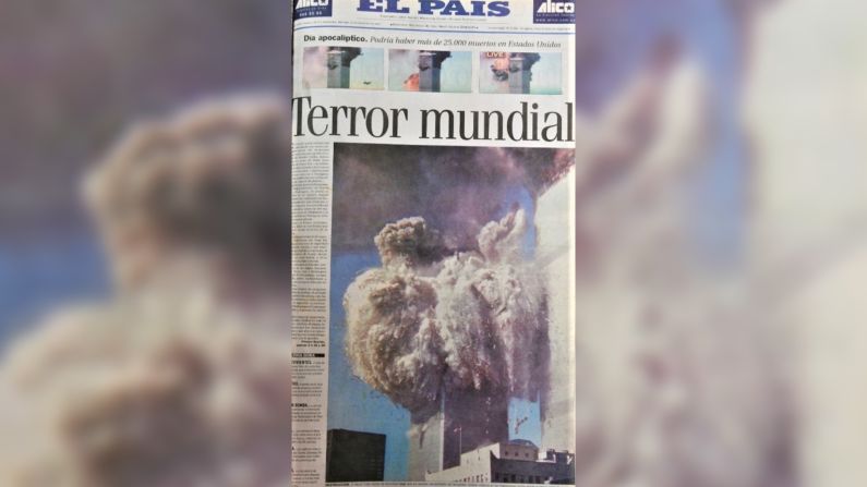 "Terror mundial", fue el titulo elegido por el diario El País, de Uruguay, con una imagen que ocupaba prácticamente toda la portada.