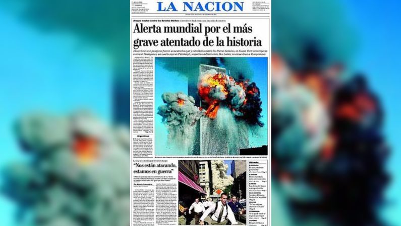 El diario La Nación de Argentina habló de "Alerta mundial por el más grave atentado de la historia".