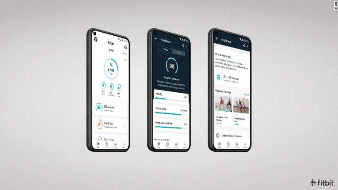 Cuando un usuario obtiene una puntuación baja, la app de Fitbit le sugerirá que priorice la recuperación. Cuando se da una puntuación alta, sugerirá uno de sus cientos de entrenamientos.