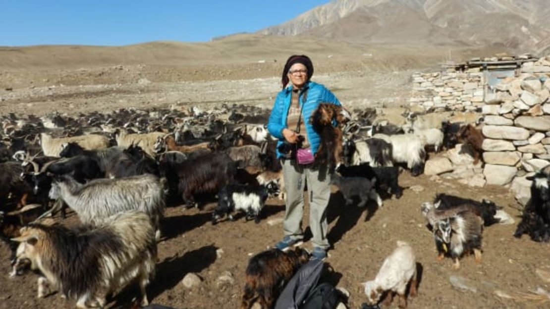 La mujer de 70 años visitó el Tíbet en 2017. Cortesía de Sudha Mahalingam