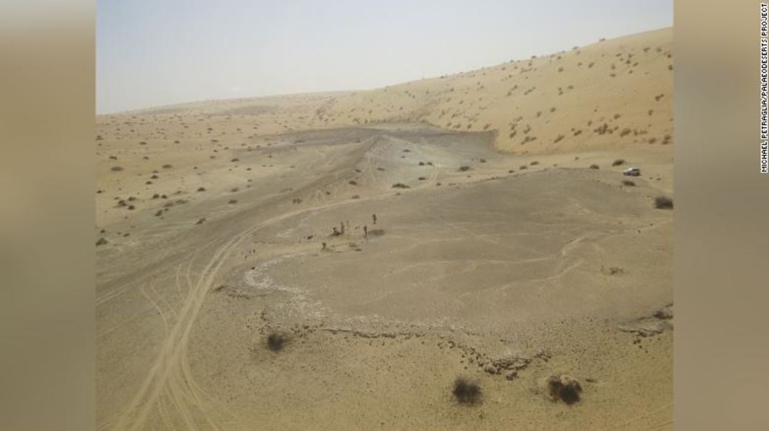 El yacimiento de Khall Amayshan 4, en el norte de Arabia Saudita, mostraba los restos de antiguos lagos.