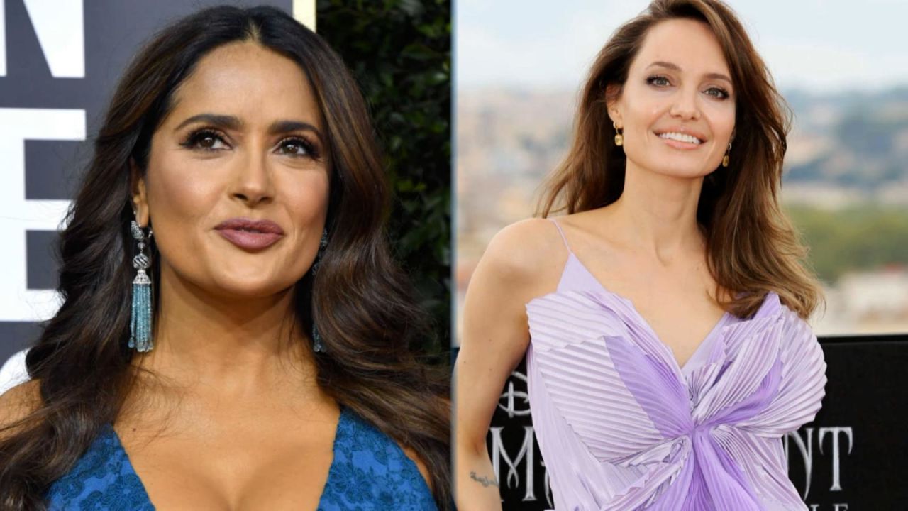 CNNE 1061859 - angelina jolie ensucia con pastel a salma hayek