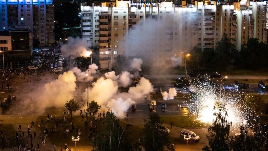 Belarús vivía intensas protestas y enfrentamientos antes de las elecciones presidenciales cuando los rusos llegaron a Minsk. Créditos: Misha Friedman/Getty Images