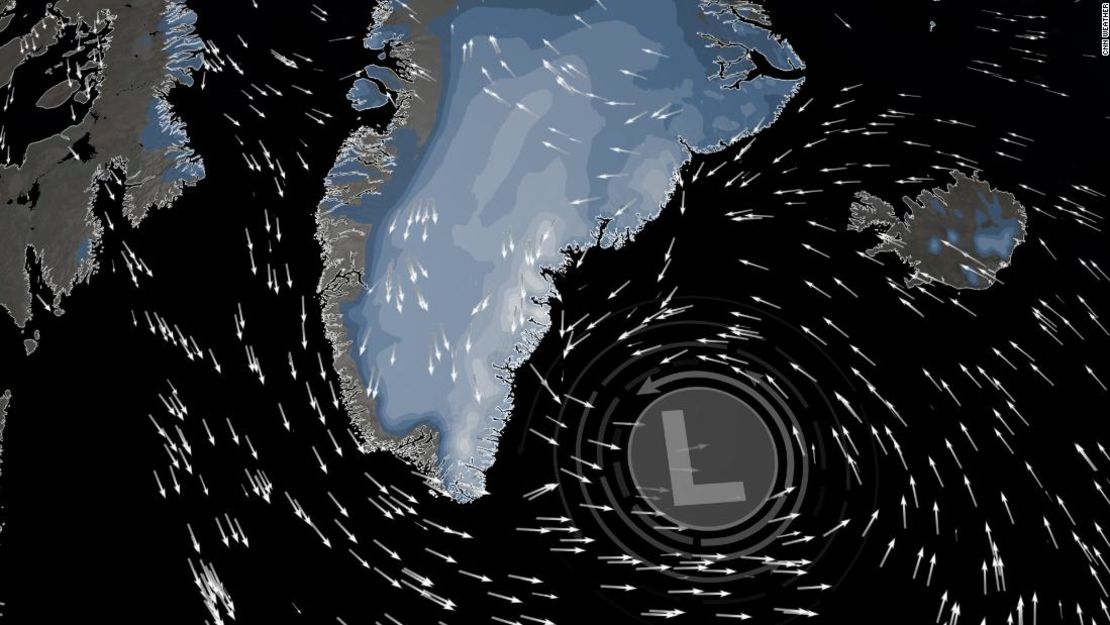 El huracán Larry podría traer metros de nieve a Groenlandia.