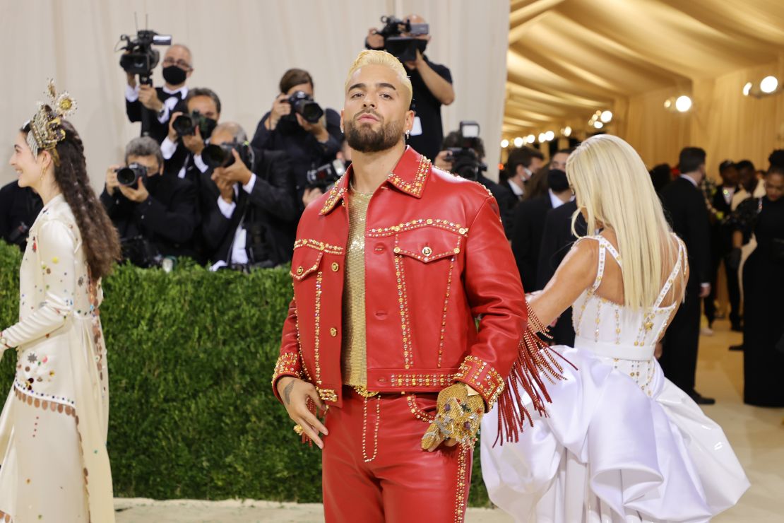 Entre los latinos presentes al MET Gala 2021 estuvo Maluma.