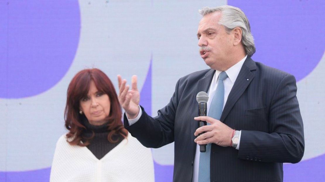 El presidente de Argentina, Alberto Fernández, junto a la vicepresidenta Cristina Fernández de Kirchner.