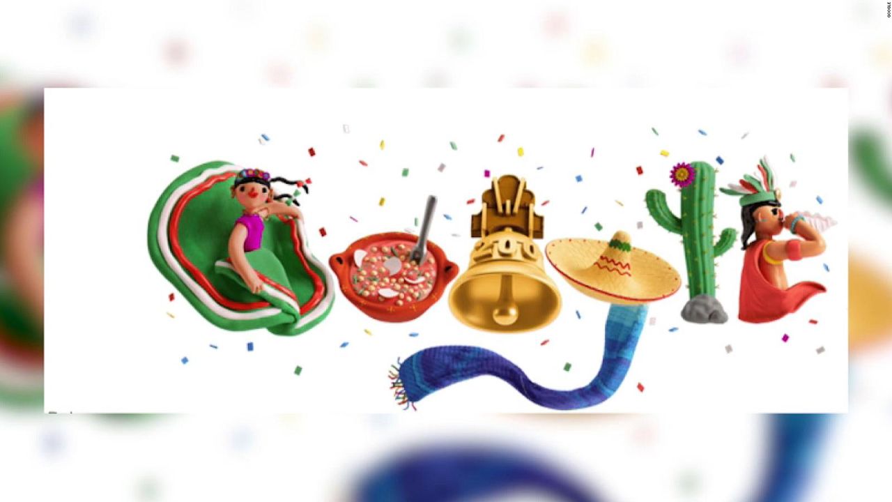 CNNE 1068117 - doodle lanza fuegos artificiales para celebrar a mexico