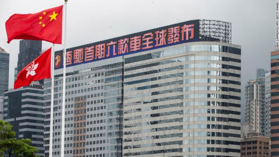 China Evergrande Center en el distrito Wan Chai de Hong Kong.
