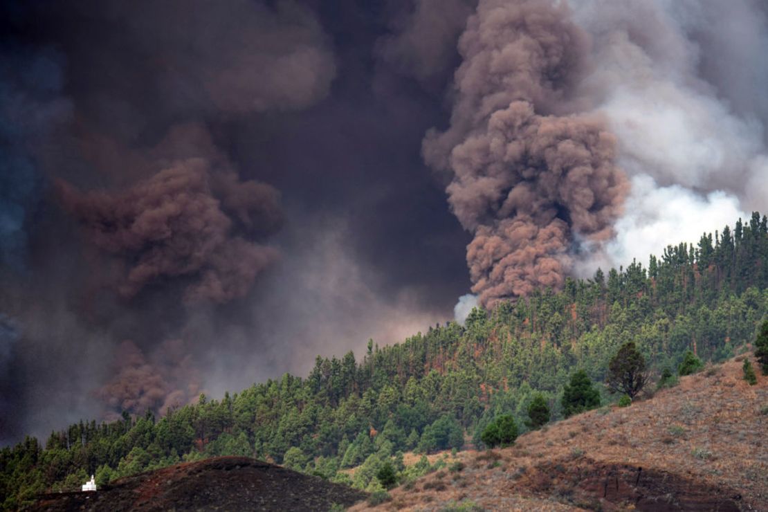 Volcán Cumbre Vieja el 19 de septiembre de 2021. Crédito: DESIREE MARTIN/AFP via Getty Images