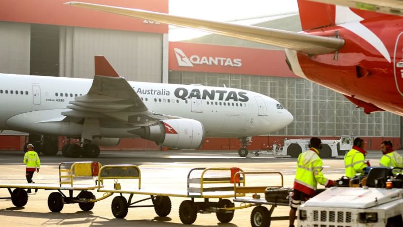 8. Qantas: La aerolínea australiana Qantas es la número ocho en la lista de Skytrax. Créditos: Brendon Thorne/Bloomberg vía Getty Images