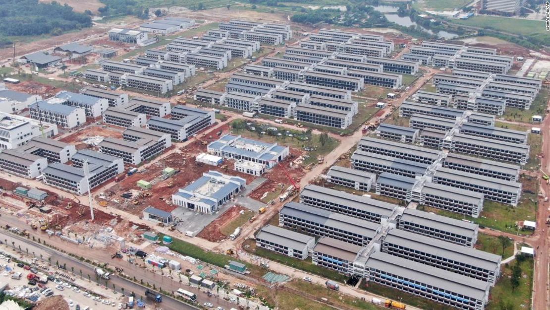 La Estación Sanitaria Internacional de Guangzhou, un complejo construido para alojar a los viajeros internacionales, en la provincia de Guangdong, al sur de China, el 17 de septiembre.