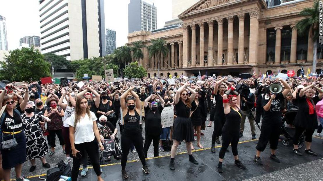 A principios de este año, manifestantes marcharon por toda Australia pidiendo que se actuara contra la violencia de género.