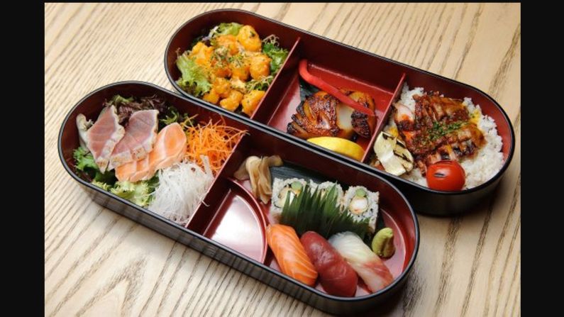 Aquí el clásico bento box de Nobu.