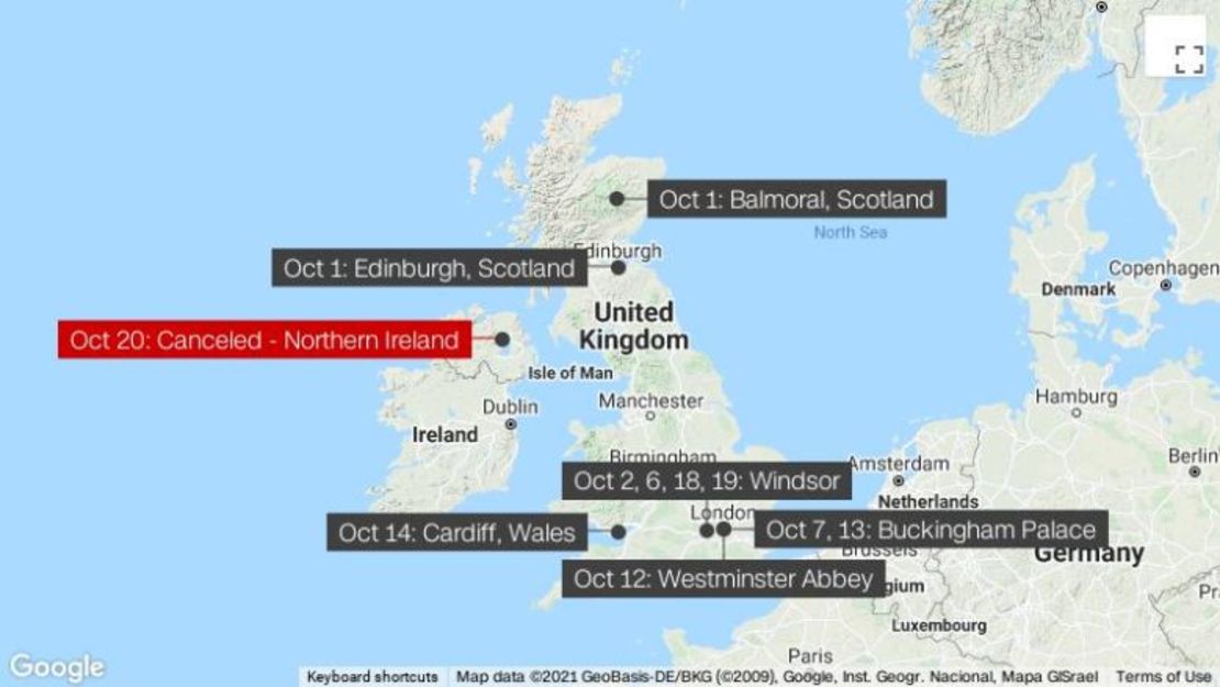 Desde el 1 de octubre, Isabel II ha viajado a lo largo y ancho del Reino Unido para cumplir con diversos compromisos.Fuente: Court Circular/Royal.uk