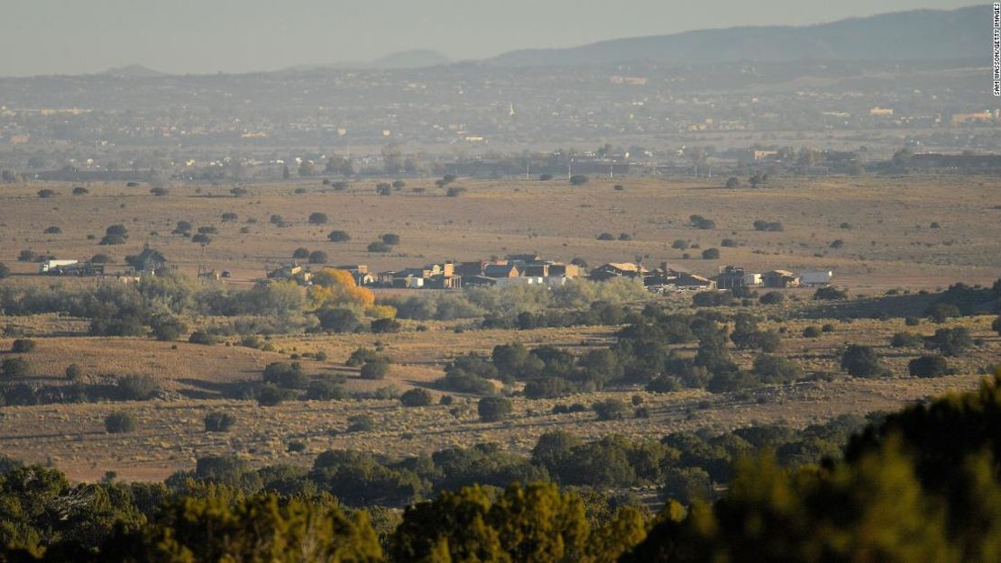 El set de la película "Rust" en Bonanza Creek Ranch en Nuevo México.