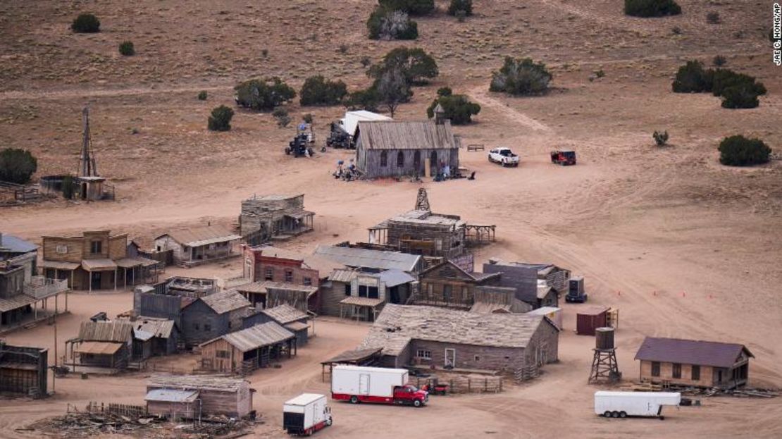 Esta foto aérea muestra el rancho Bonanza Creek en Santa Fe, Nuevo México, el sábado 23 de octubre de 2021.