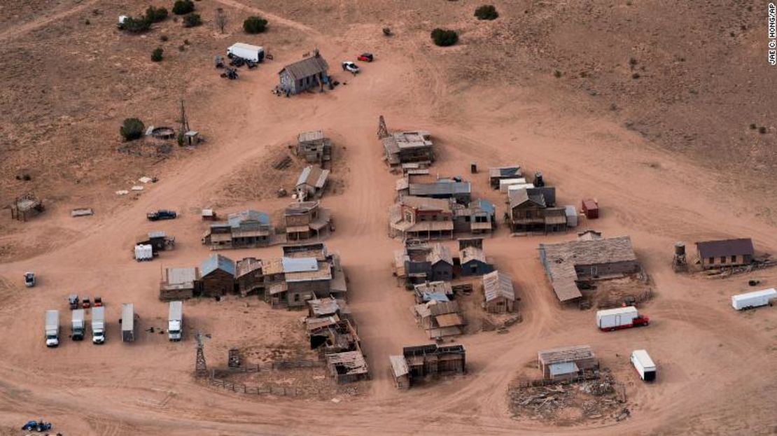 Esta foto aérea muestra el Rancho Bonanza Creek en Santa Fe, Nuevo México, el sábado 23 de octubre.