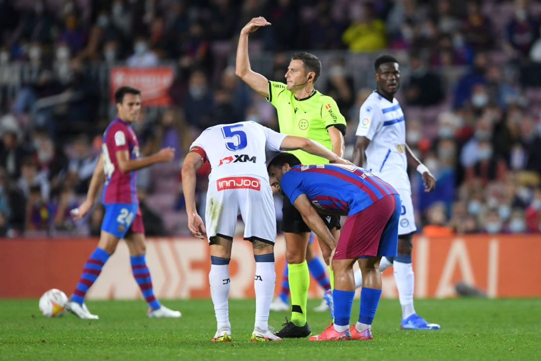 El delantero argentino durante el partido contra el Alavés el 30 de cotubre de 2021. Crédito: Alex Caparros/Getty Images