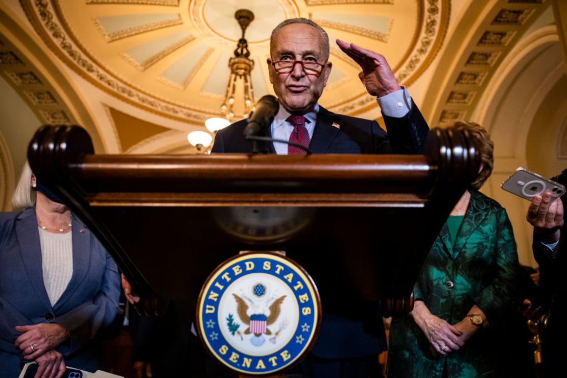 El líder de la mayoría del Senado, el demócrata Chuck Schumer, el 26 de octubre de 2021 en Washington.