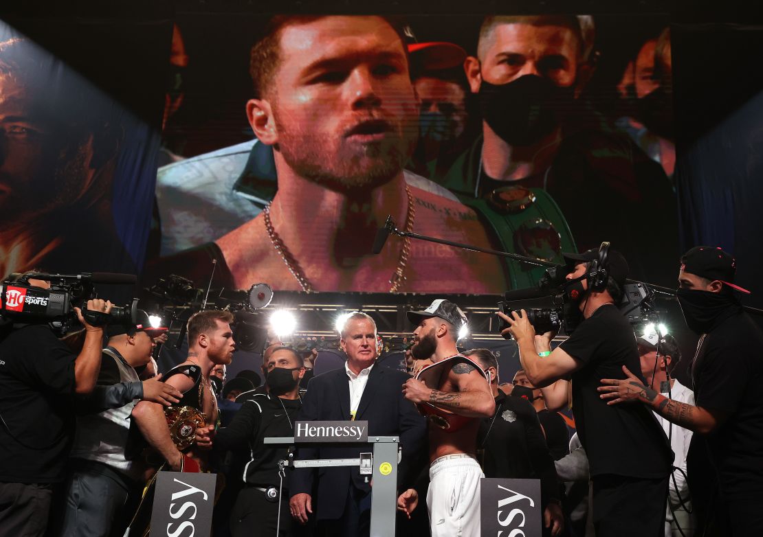 CNNE 1096260 - canelo alvarez v caleb plant - weigh-in