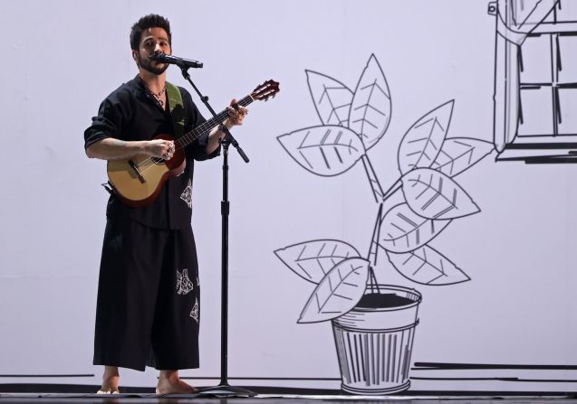Camilo se presenta en el escenario. El cantautor colombiano tuvo el mayor número de nominaciones, con un total de 10. Rodrigo Varela / Getty Images