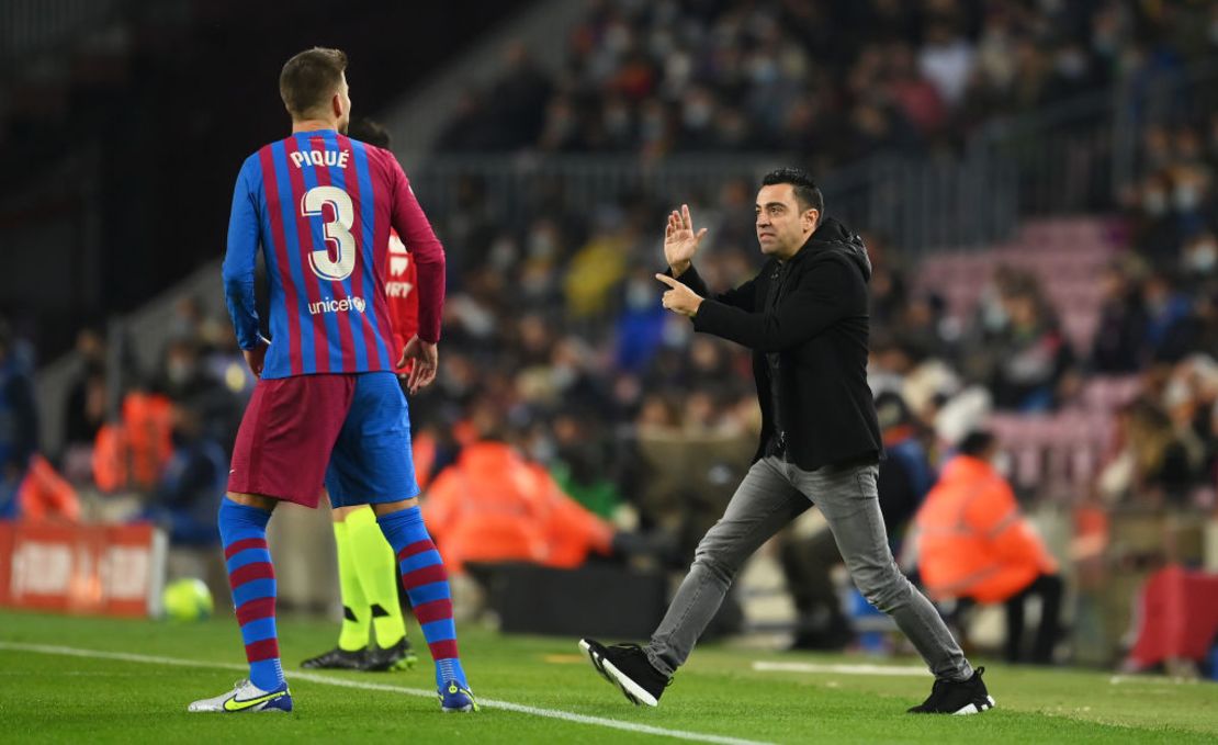 Xavi Hernández en el Camp Nou el 20 de noviembre de 2021 contra el Espanyol. Crédito: David Ramos/Getty Images