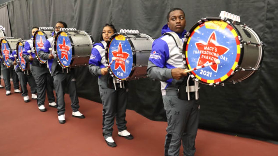 La banda de la Universidad de Hampton está programada para aparecer en el desfile de 2021. Bennett Raglin / Getty Images